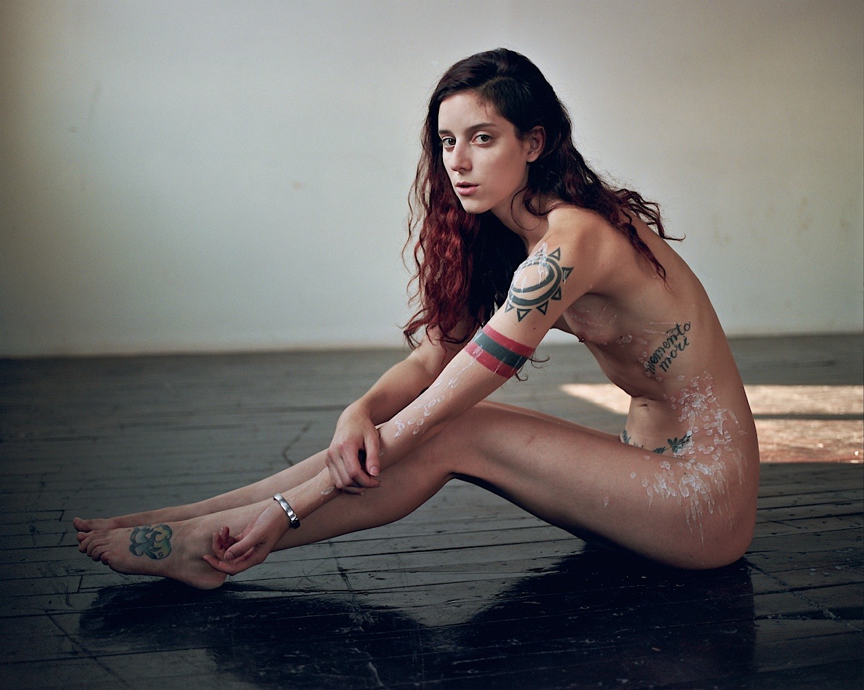 creativerehab:  Camille with wax. Lo-res 120 film scan. 