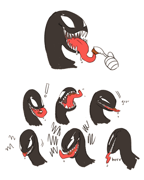 trinketiers:both dogs and & symbiotes greatest mouth enemy: peanut butter