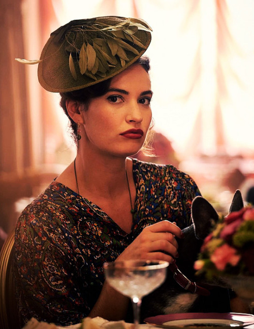 Lily James photographed for The Pursuit of Love (2021) 