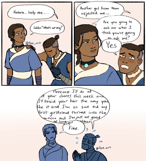 iloe:when it comes down to it katara and sokka are both ride or die and also dramatic