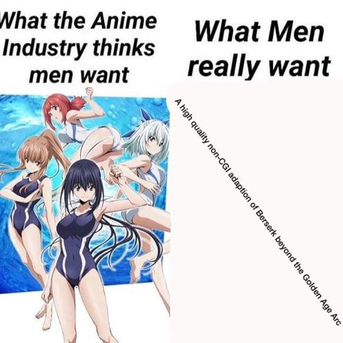 connard-cynique:  medakakurokami:  anikimirage:  killahfam69: Lmaooo Truth #Berserk  I just want more Keijo. Berserk can waste away.  end Berserk so Miura can come on as an artist for Keijo  yes please 