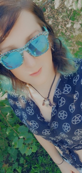 chrissy-kaos:Felt kinda cute today picking up my kids.. Tho the Karen’s hate me and it’s hilarious. Being a cute trans women and wiccan is the ultimate fuck you to them. I love it. 