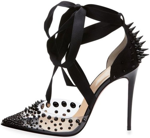 ‘So Full Kate’ Studded Metallic Leather Red Sole Booties