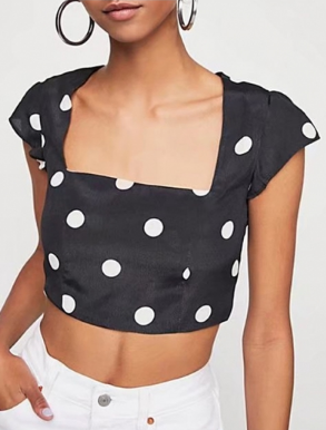 nicesummer1989:  Gorgeous Women Shirts&amp;BlousesLace-Up Plaid Blouse || Polka