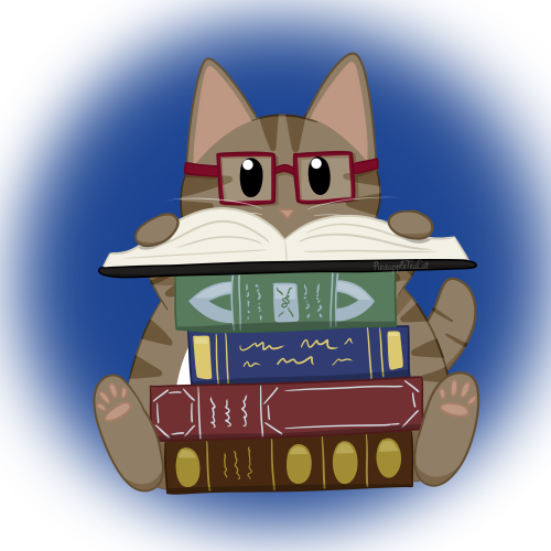  Catober Day 17: Book CatBook cat really likes to read, especially books about cats. All the best st