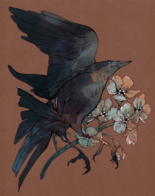 godzillabreath:crow commission for eri!