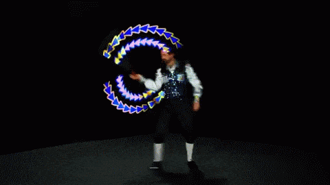 royce-the-arctic-fox:sixpenceee:A LED pixel staff. This unique and special product is the latest one on field of Pixel graphic Staffs. (Video)Its almost like a Japanese video game weapon!Oh wow those are cool~! :O