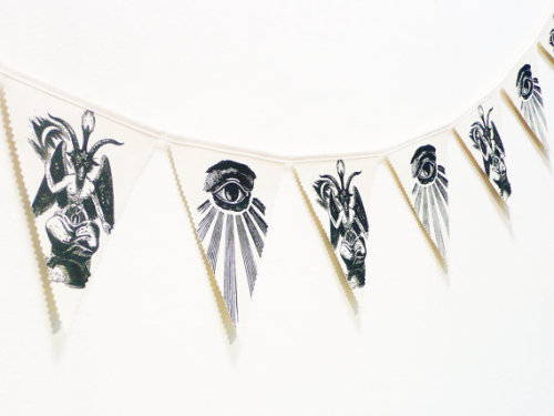 zaiguu-etsy:Baphomet Bunting //LaIntegral