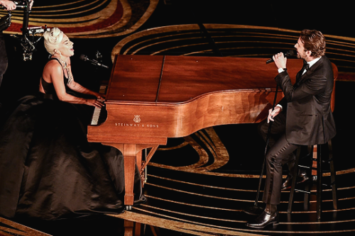 im-pikachu: Lady Gaga and Bradley Cooper performing “Shallow” onstage during the 91