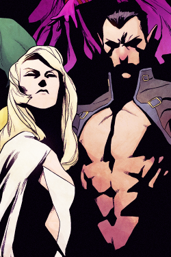 norselock:  Namor McKenzie and Emma Frost 