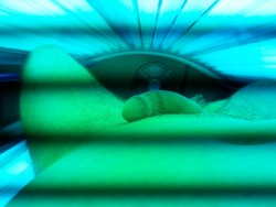 Post workout tanning.