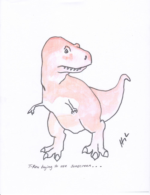 T-Rex Trying to use sunscreen&hellip;