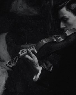 moncrieff:stephen seymour thomas - the violin student × edmund charles - girl with violin