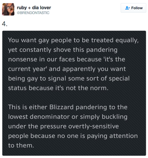 the-future-now:  The backlash to Tracer having a girlfriend proves we need more representationFor people who identify as LGBTQ, or who have friends and  family members who do, one queer character in a video game probably  doesn’t seem like a big deal.
