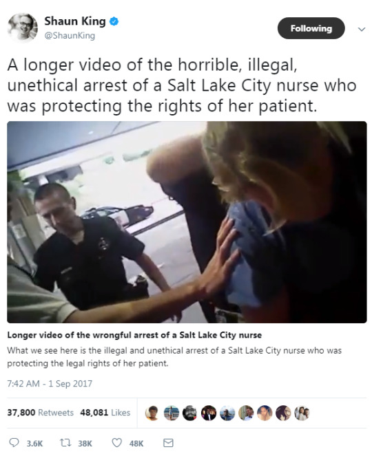 onlyblackgirl:   jaimields:   cartnsncreal:      Everyone in America should rightly be pissed about this! Out-of-control cops violating our civil liberties w/ impunity        I saw someone’s Facebook response saying “if they’ll do this to a nurse