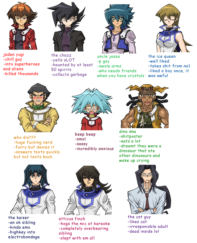 dilfosaur:  i was complaining about the lack of ygo spinoff tag yourself’s so i