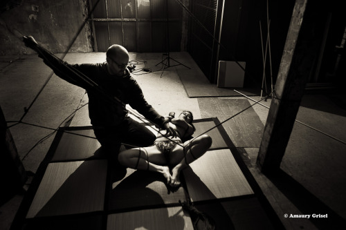 bondageisnotacrimeparis:  playing with yumi  Cordes Amaury grisel Photos : Marco La Mouche