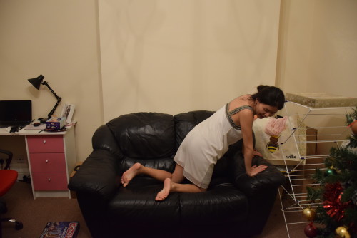 sissy-and-racial-play: Young chink girl gets marked by her white master
