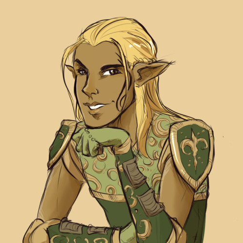 poppulchritude: redraw of this fanart. i really just wanted to draw antivan smoulder tbh
