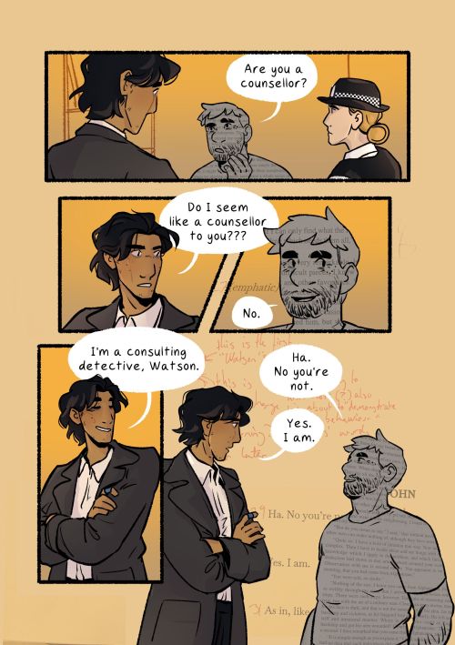 Happy 1 Year Anniversary To Mr Sherlock Holmes! Here's A Litttleee Celebratory Comic From Me