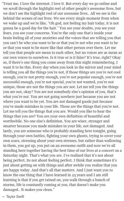 thebesttay13: I feel so lucky to have heard Taylor say this live, it was everything I needed. so gla
