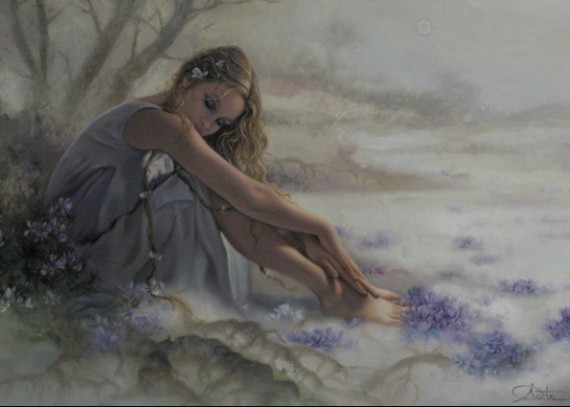 slow-deep-hard:  Arantza Sestayo • Traditional Arts, Painting Oil. Fairies, girls