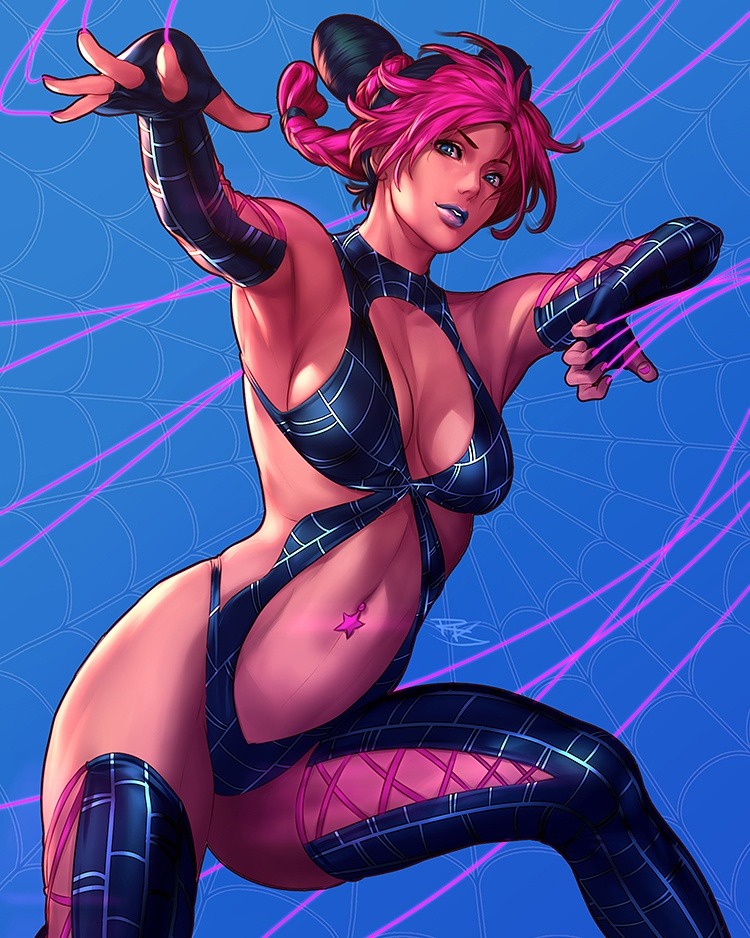 theartmage: Done for a Secret Santa event! Jolyne Kujo! Had fun working on the webbing
