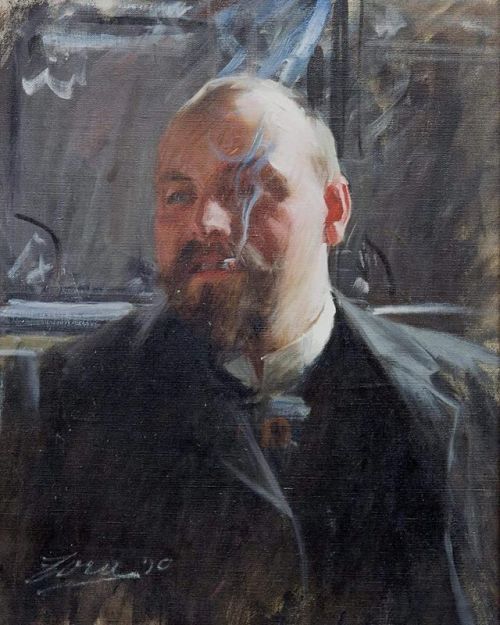 mrdirtybear: ‘Portrait of  Johan Christian Janzon (Spada)’ paint in 1891 by Sweden’s foremost artist, in his day, Anders Zorn (1860-1920). The sitter for this painting was a popular journalist and writer.  