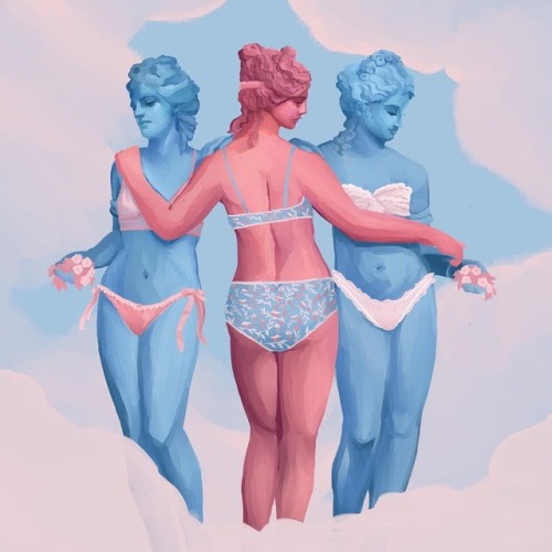I had a lot of fun making this illustration for @fitzpleisure ,a handmade lingerie brand. All the li