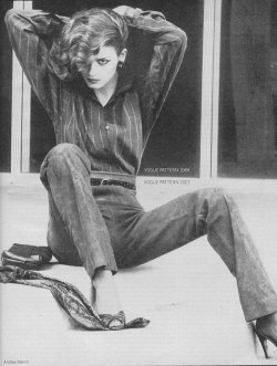 giarchives:  Gia Carangi photographed by Andrea Blanch for Vogue Patterns, October 1978