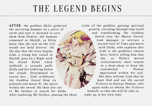 pentragons:Time Periods of The Legend of Zelda → II. The Sky Era (←  →)“This is a tale that you huma