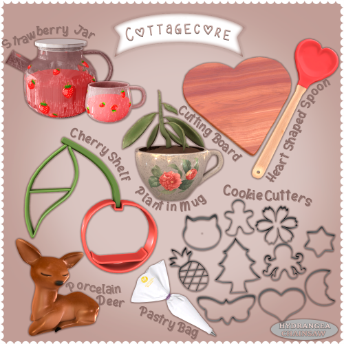 hydrangeachainsaw: ꧁Cottagecore &amp; Cozy Set꧂ BGC Cottagecore: 19 items | Cozy: 15 items Bed is