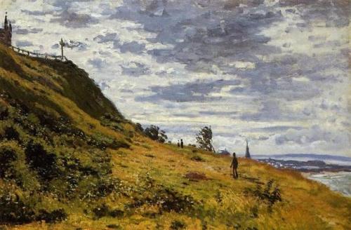 claudemonet-art:  Taking a Walk on the Cliffs of Sainte-Adresse 1867 Claude Monet