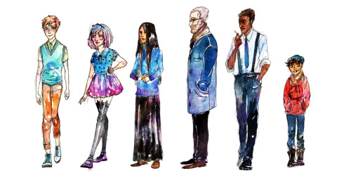 coldcigarettes: From left to right : Enjolras - Grantaire - Courfeyrac - Combeferre - Jehan - Joly -