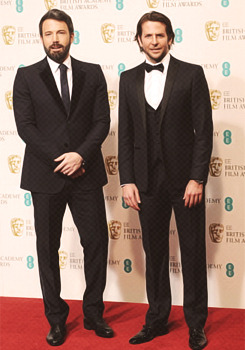 Ben Affleck & Badley Cooper at the British Academy Film Awards (2013)