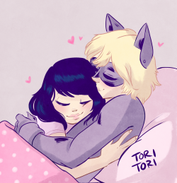 toriitorii:  Cuties Cuddlin &lt;3 Wanted to do something a little more clean tonight.
