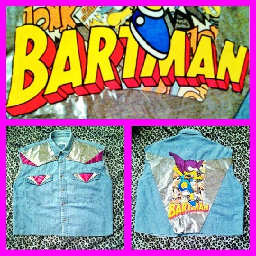 Bartman jacket! From Bowsdontcry. Www.facebook.com/bowsdontcry #bowsdontcry #bartman #batman #simpso