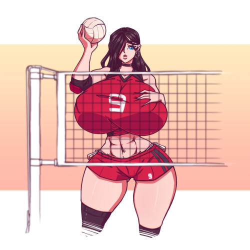 Seras showing off her voleyball uniformSeras is a character from Sky If you fell like supporting my 