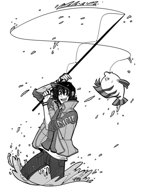 destiny-islanders:    Inktober | Day 18Not pictured: Sora, SCREAMING(He lets the little guy go, don’t worry)Full-view!