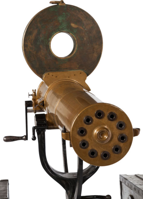 peashooter85:  US Model 1883 Colt Gatling gun with original limber and accessories. Sold at Auction: 趃,050 