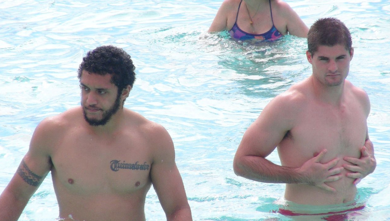 roscoe66:  St George Dragons players at recovery
