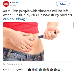 medusasstory: flowergirlrobichiko:  kidkendoll:  gahdamnpunk: AND a race one since the most affected regions will be  Africa, Asia and Oceania  There is literally no reason there’s not a cheap, easily available generic version of insulin except that