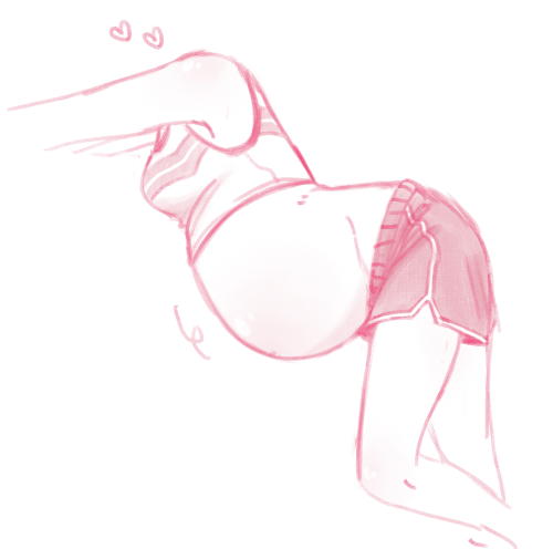 Horndog Warmup Sketch With My Anonymous Pink Lady To Get Myself Prepped To Work. 
