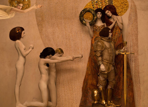 underchestnuttree84: Recreations of a Gustav Klimt’s paintings by Inge Prader