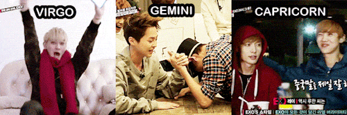 chanyeolcide:★ the signs as exo showtime moments ★