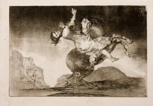 Francisco de Goya, “Caballo raptor”, c. 1817-1819, etching with aquatint, 245 x 356 mm, 