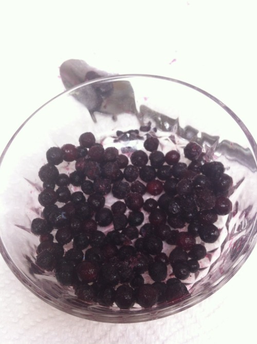 Frozen blueberries &lt;33