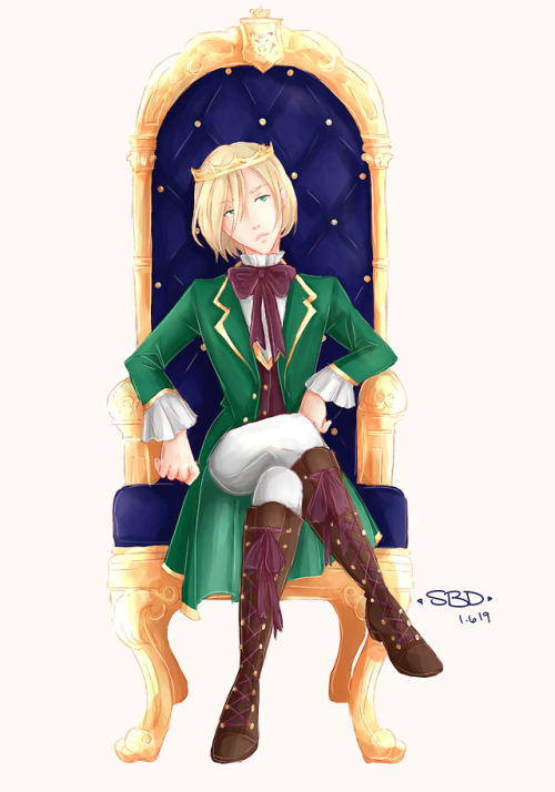 silverbladedraco:Ice Skating King Laurent & Prince YurioI was tempted to also draw Ash Lynx but