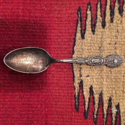 this-old-stomping-ground:  Early Silver Pendleton Oregon spoon, lots of detail on this front and back. @midnorthmecantile 
