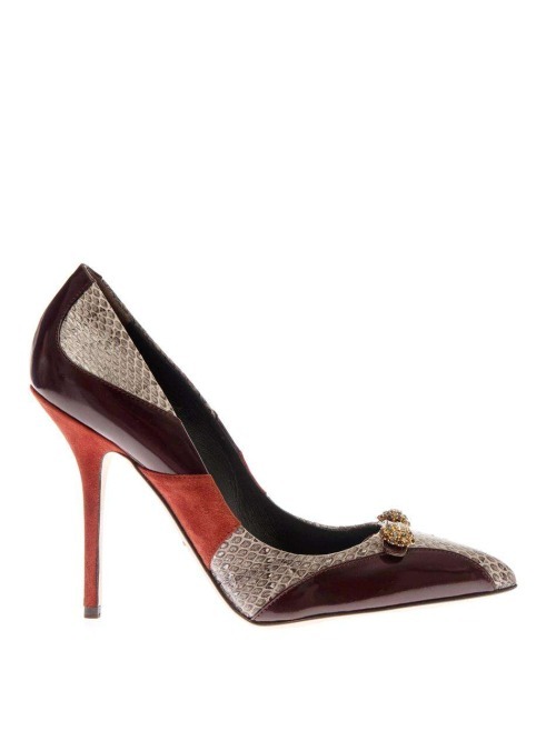 High Heels Blog wantering-luxe: Bellucci leather and snakeskin pumpsHeart it on… via Tumblr